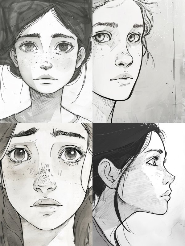 Emotional Expressions in Monochrome Portrait Sketches