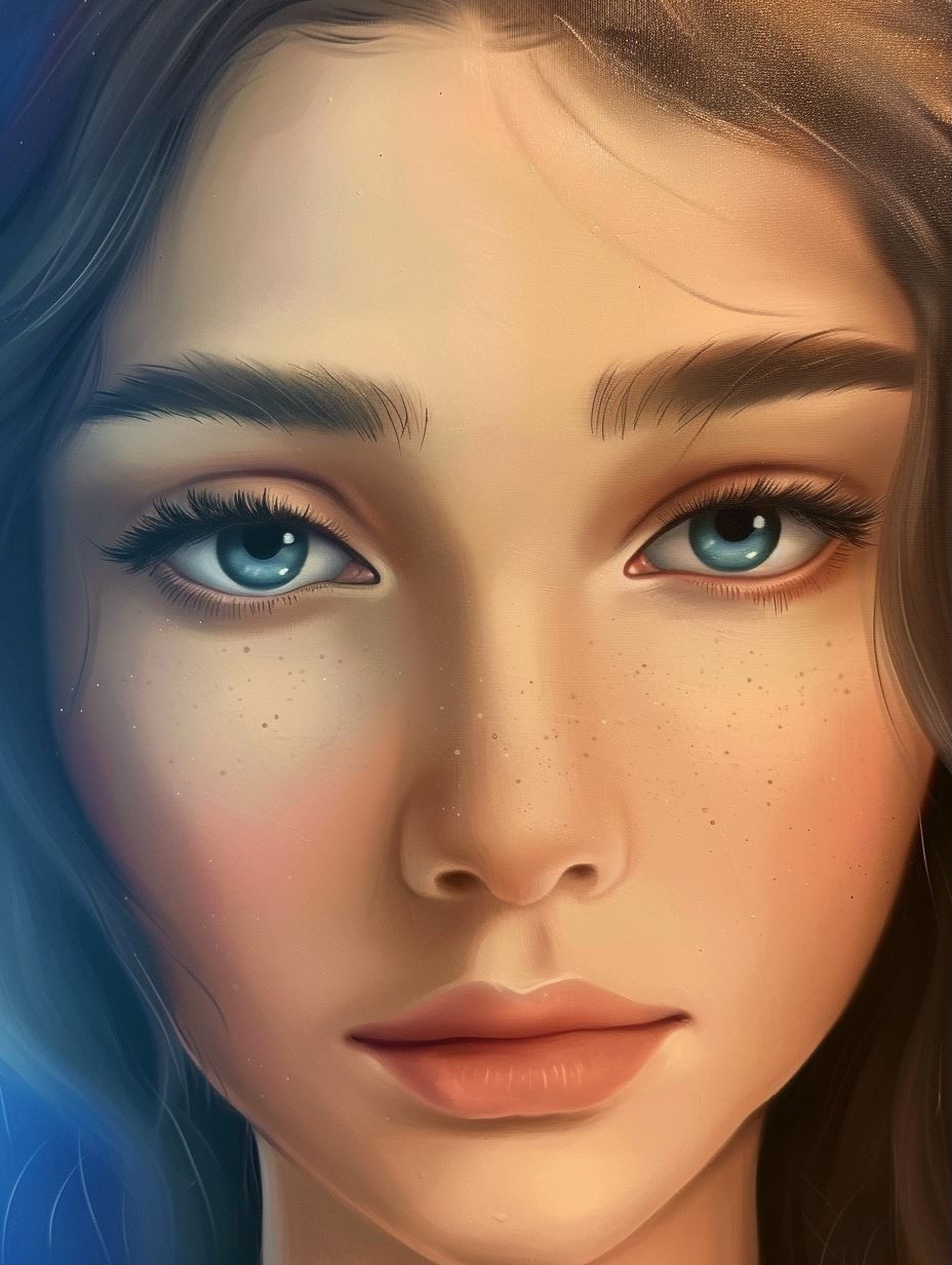 Ethereal Gazes: A Study of Digital Beauty - Image 1