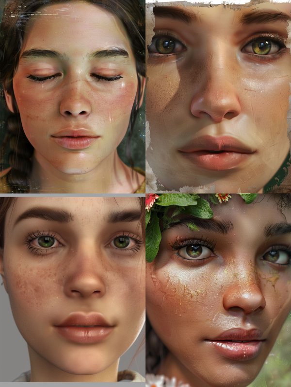 Hyper-Realistic Digital Portrait Studies