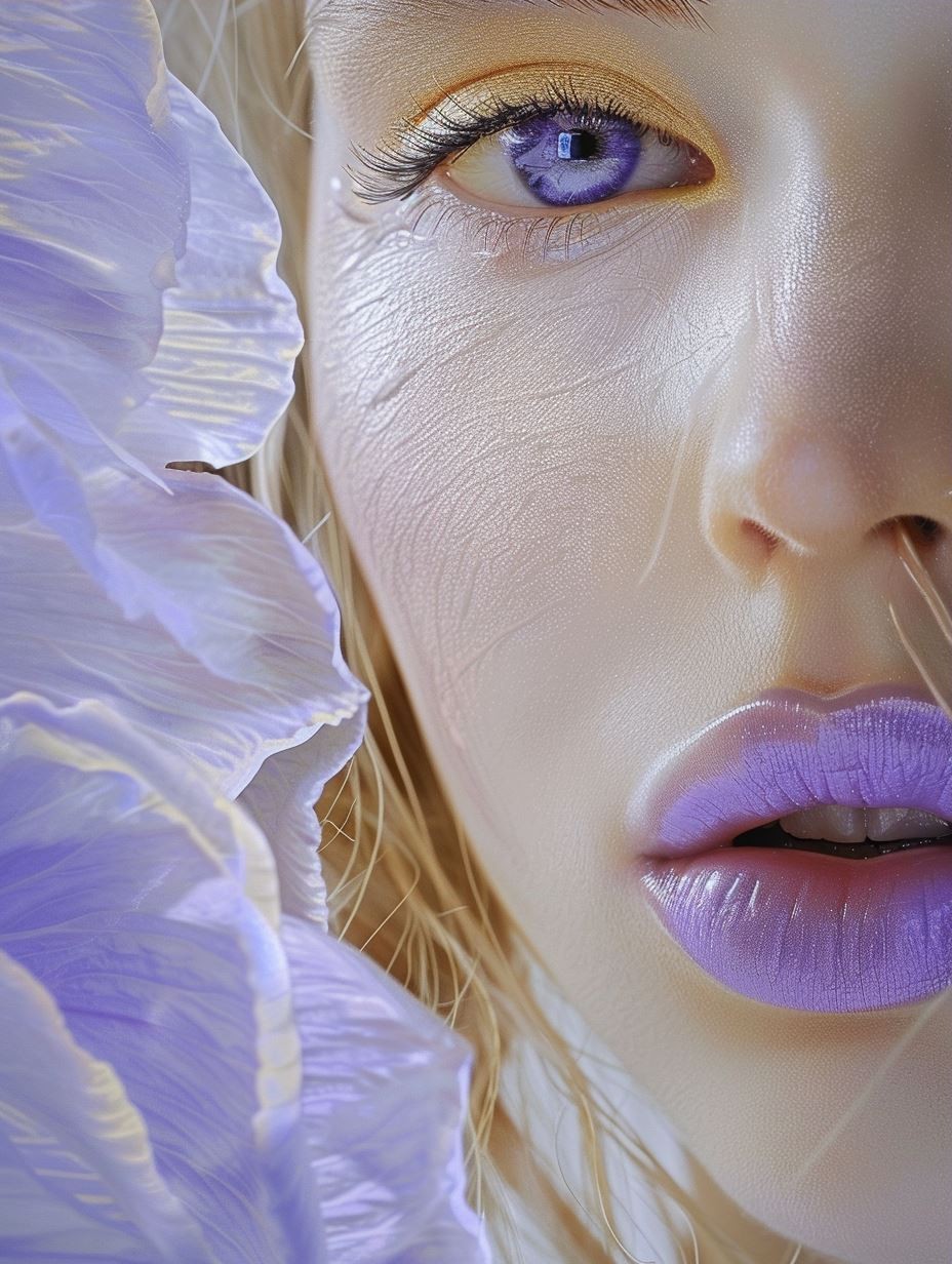 Ethereal Lavender Veil Portrait - Image 3