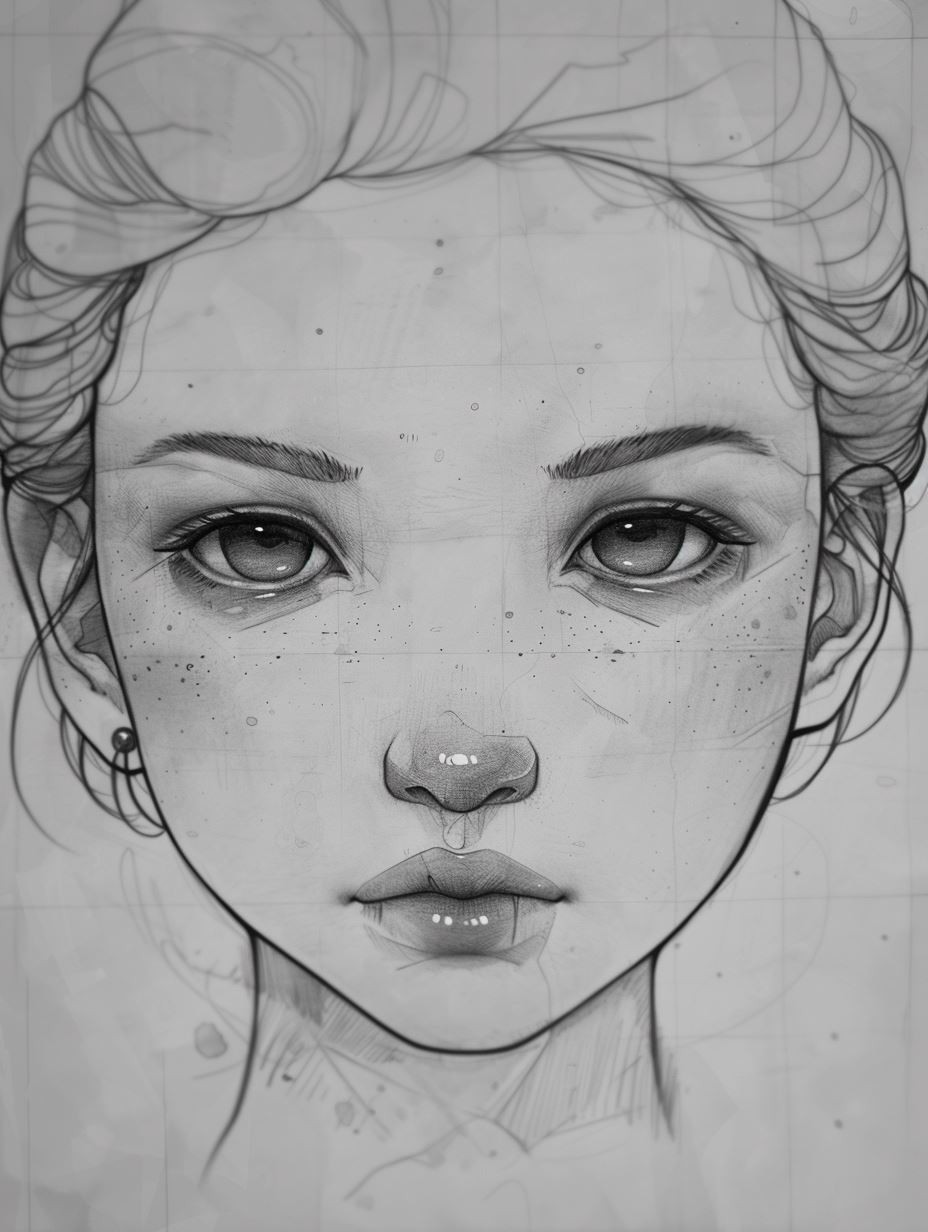 Ethereal Graphite Portrait Study