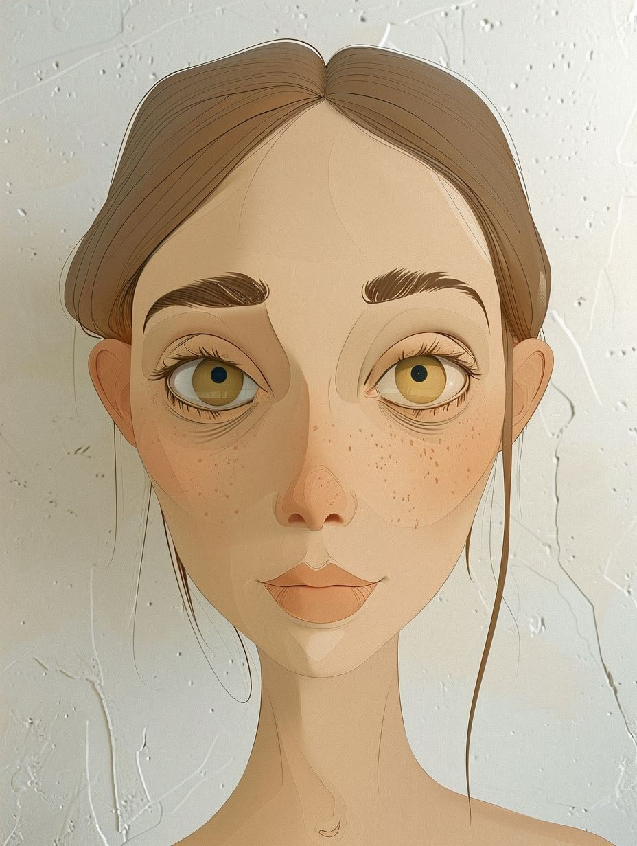 Ethereal Gaze: A Digital Portrait Study - Image 4