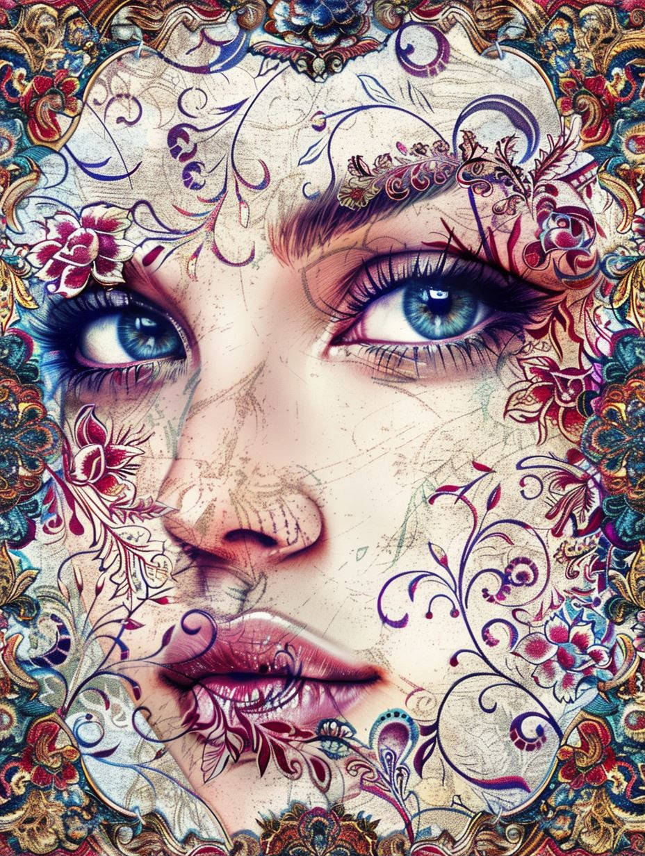 Ethereal Floral Portrait Fusion - Image 2