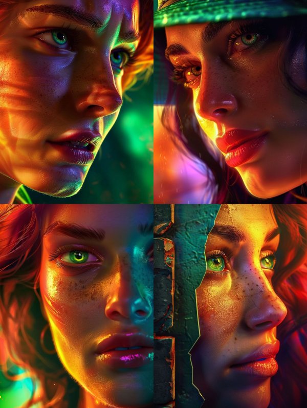 Neon Glow Cinematic Portraits