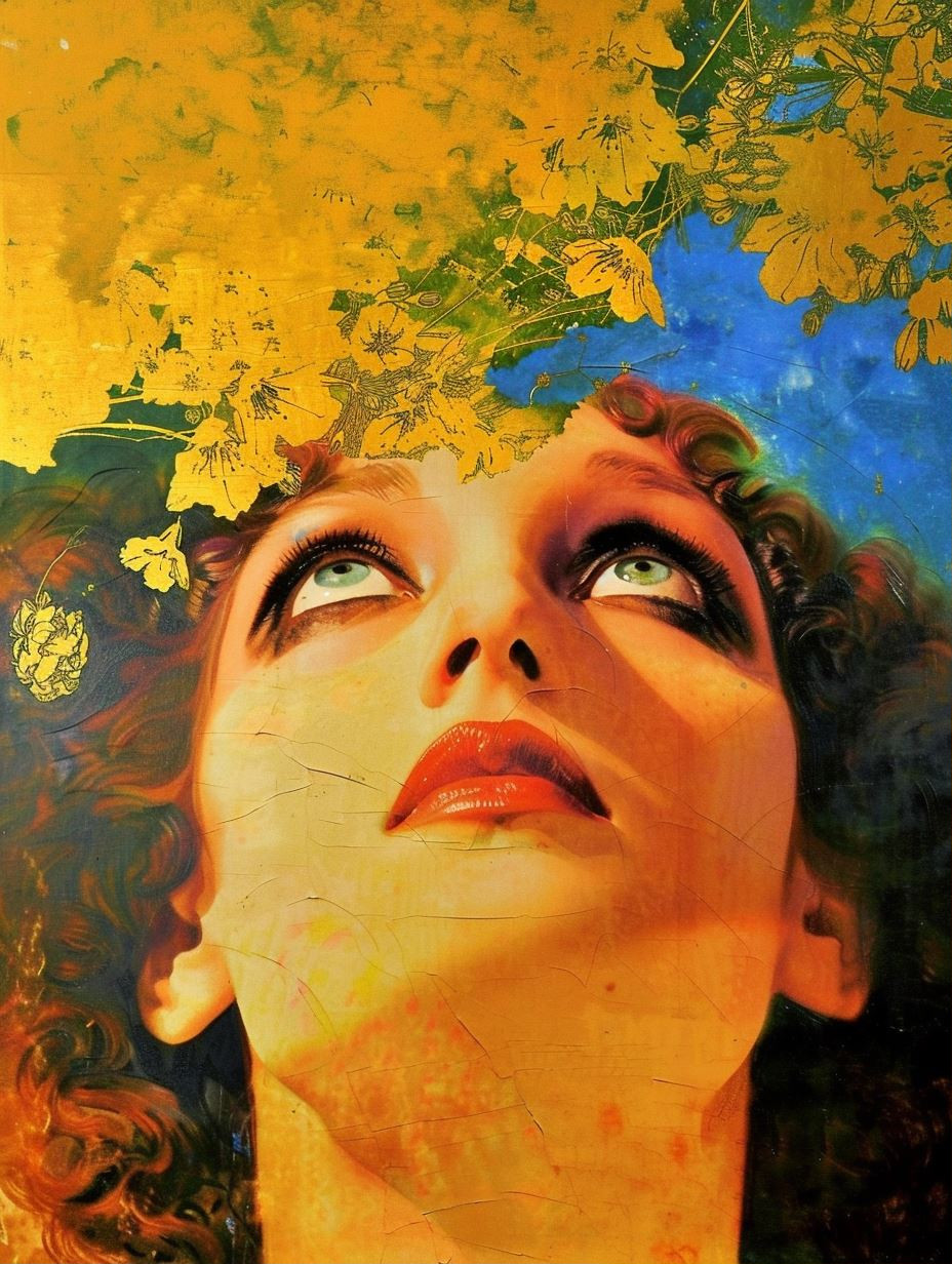 Ethereal Gazes in Golden Hues - Image 1