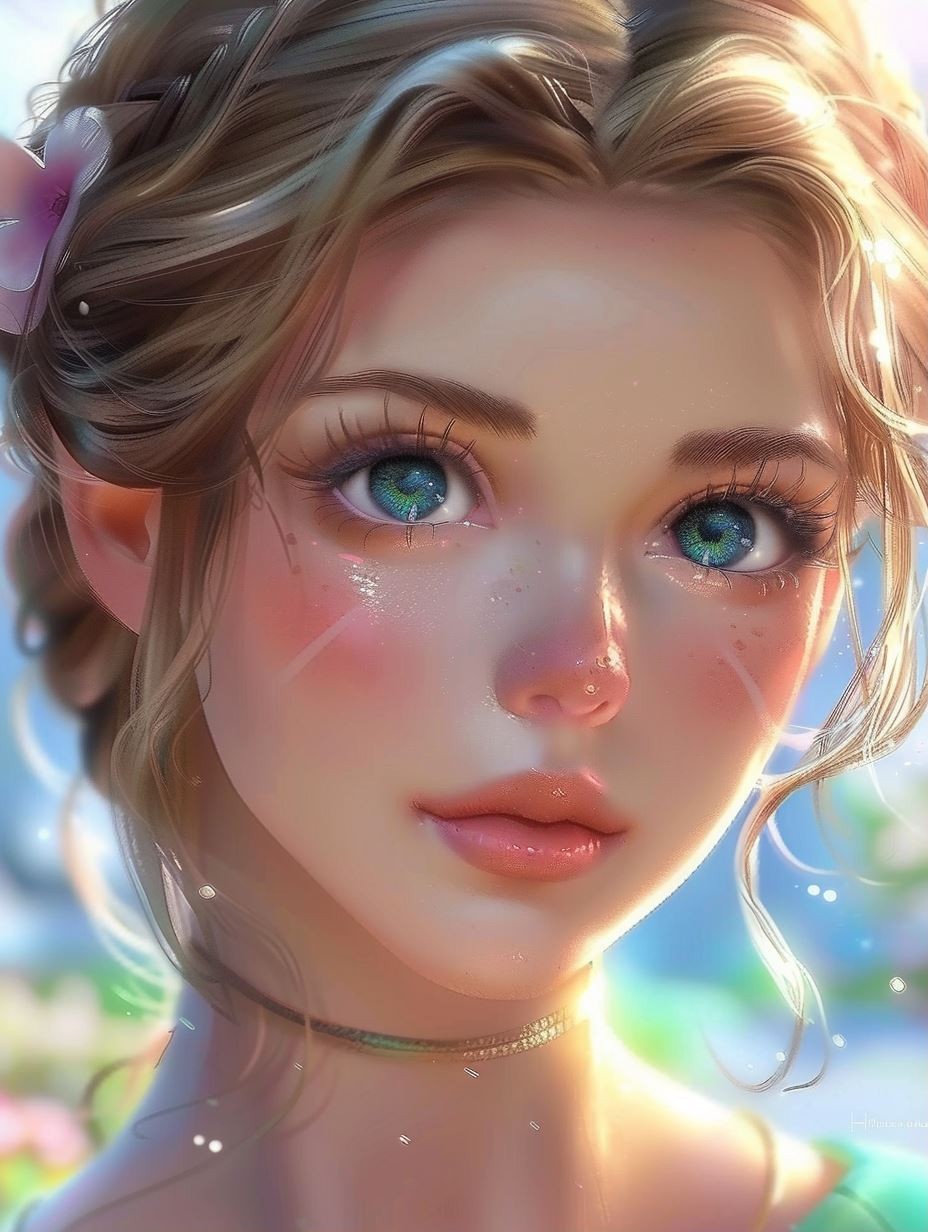 Ethereal Pastel Portraiture Study - Image 1