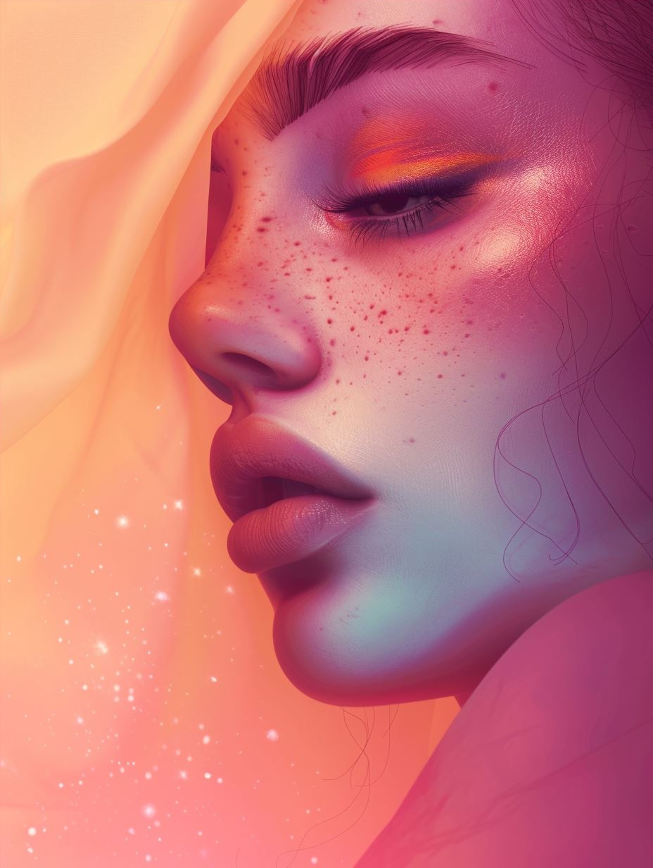Neon Dreams: Ethereal Beauty Portraits - Image 4