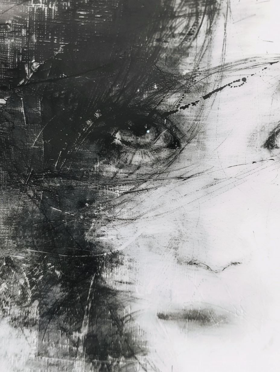 Melancholy Ink Portrait Studies - Image 1