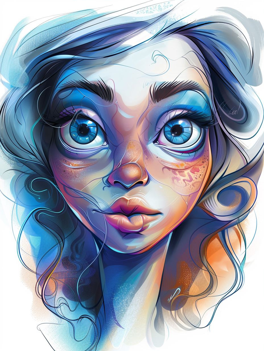 Vibrant Ethereal Digital Portrait - Image 3