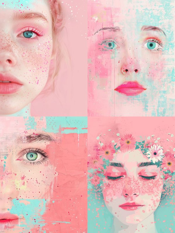 Pastel Dreams: A Surreal Portrait Study