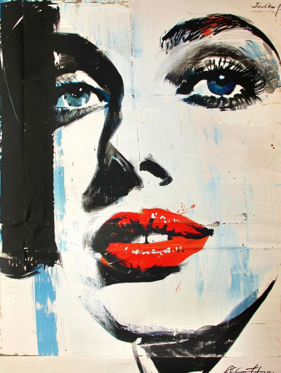 Vintage Pop Art Collage Portraits - Image 1