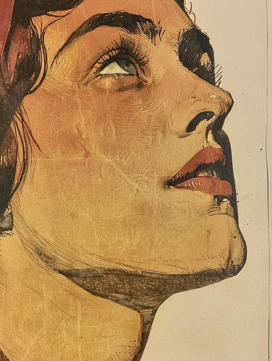 Vintage Noir Comic Portrait