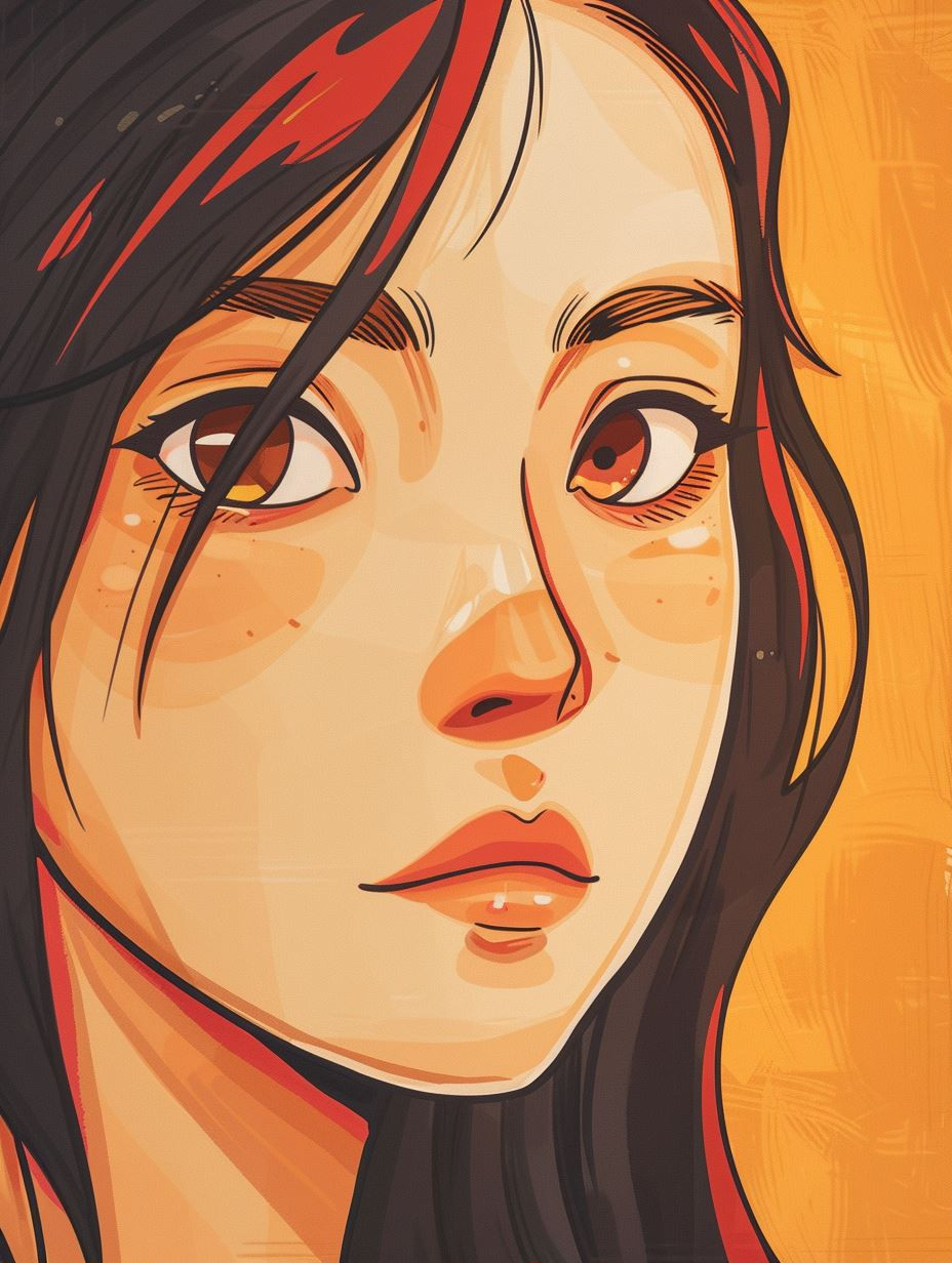 Emotional Gaze Anime Portraits - Image 1