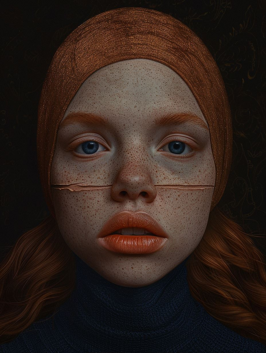 Surreal Fragmented Porcelain Beauty - Image 1