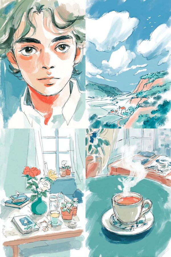 Ethereal Pastel Sketch