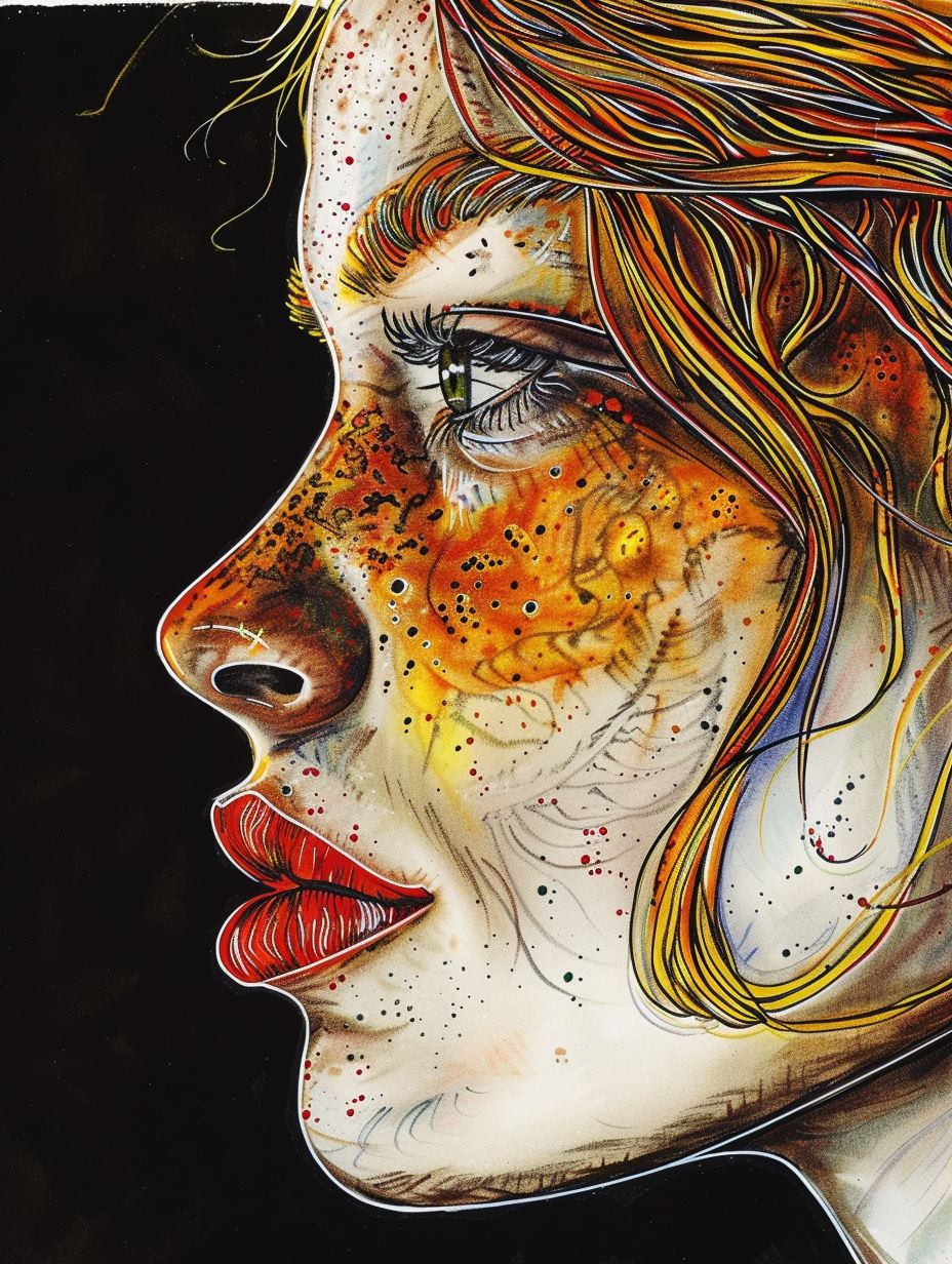 Golden Freckled Ethereal Portrait