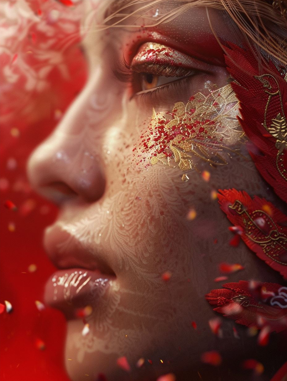 Gilded Ember Ethereal Portrait - Image 4