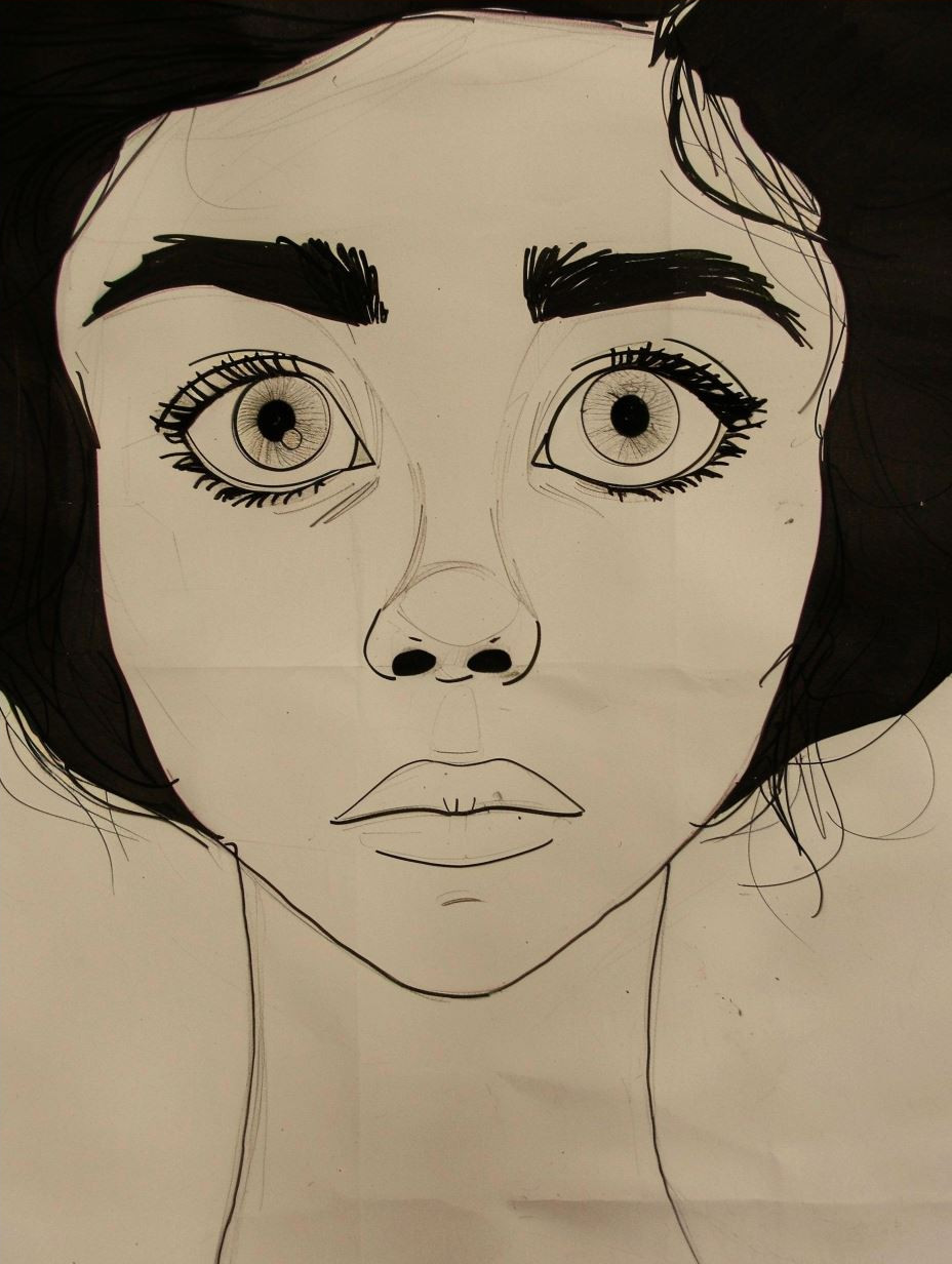 Dreamy Gaze with Soft Freckles - Image 4