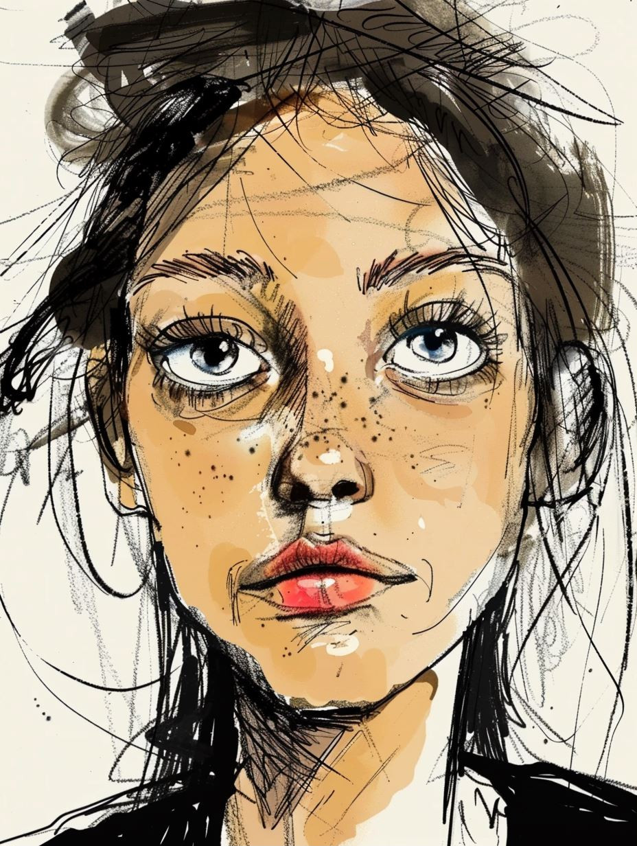 Expressive Mixed Media Portrait Studies - Image 1