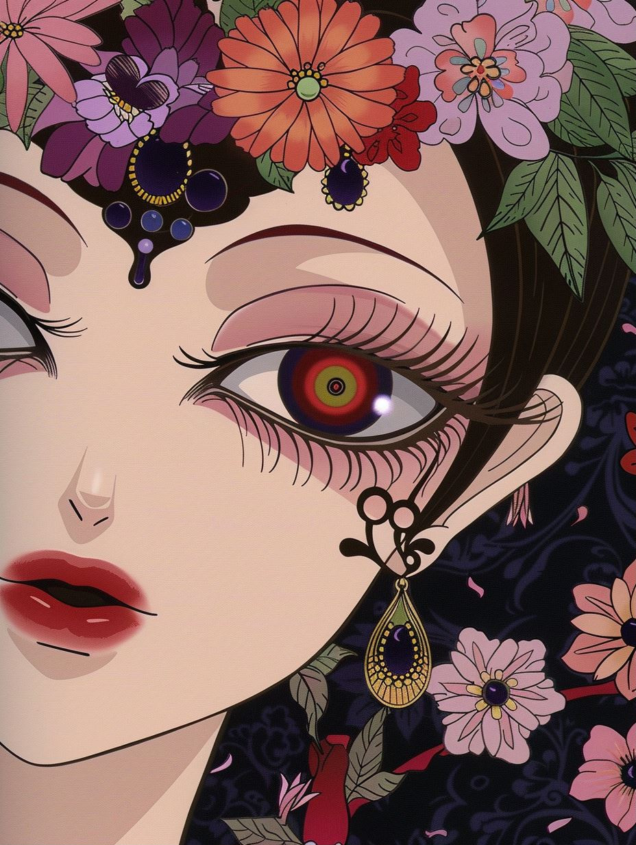Ethereal Gaze: Anime Portrait Study - Image 1