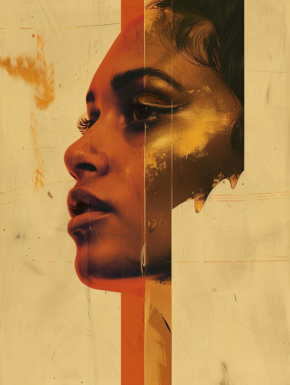 Gilded Ethereal Portraiture Study - Image 3