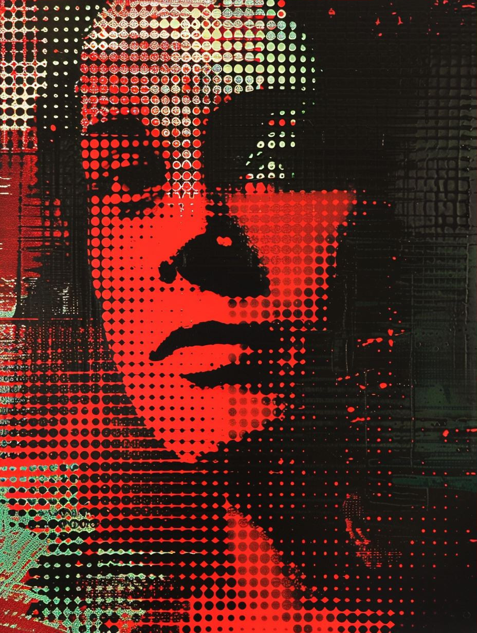 Digital Glitch Halftone Portrait - Image 3
