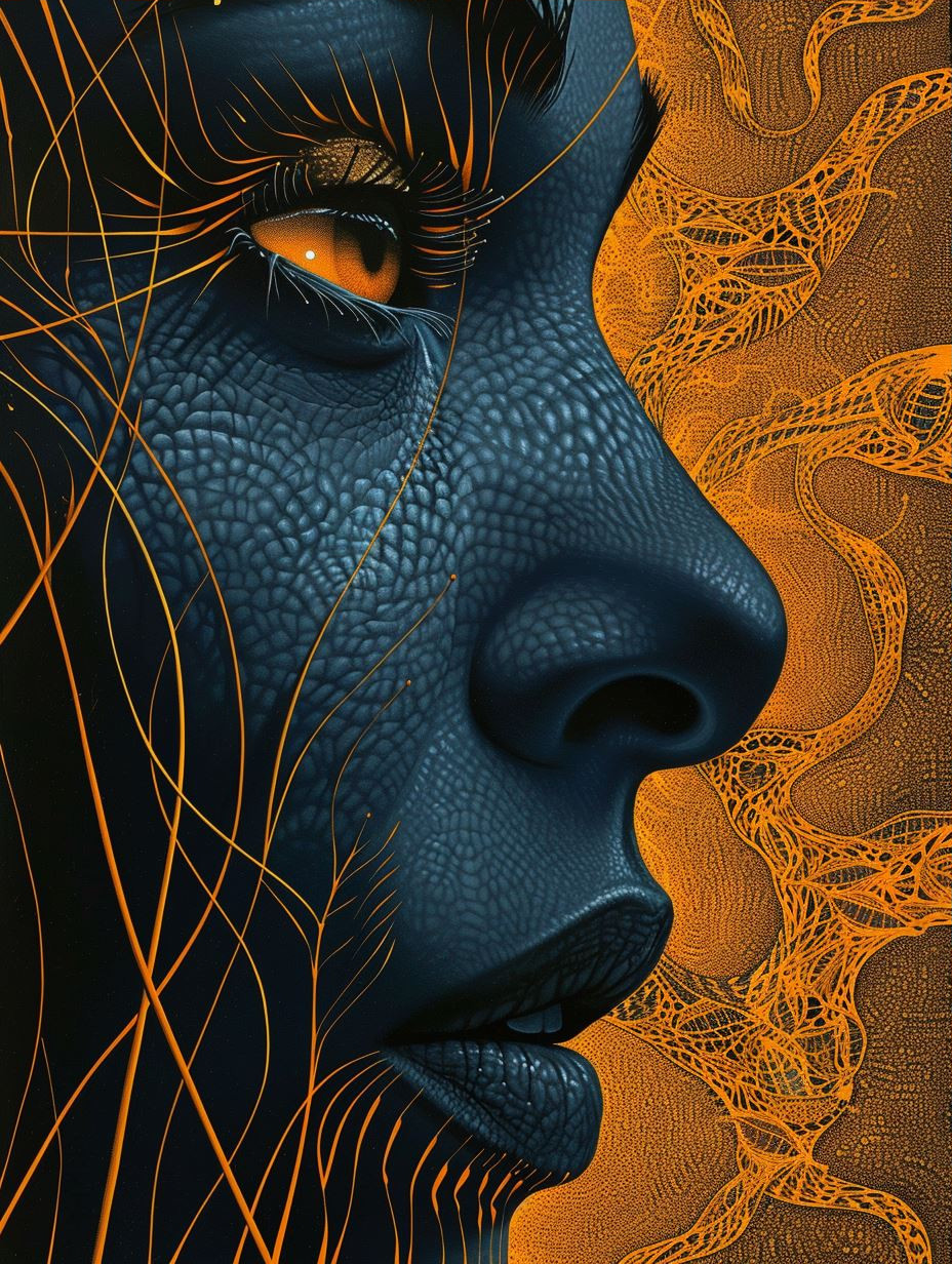 Amber Glow and Azure Shadows - Image 3