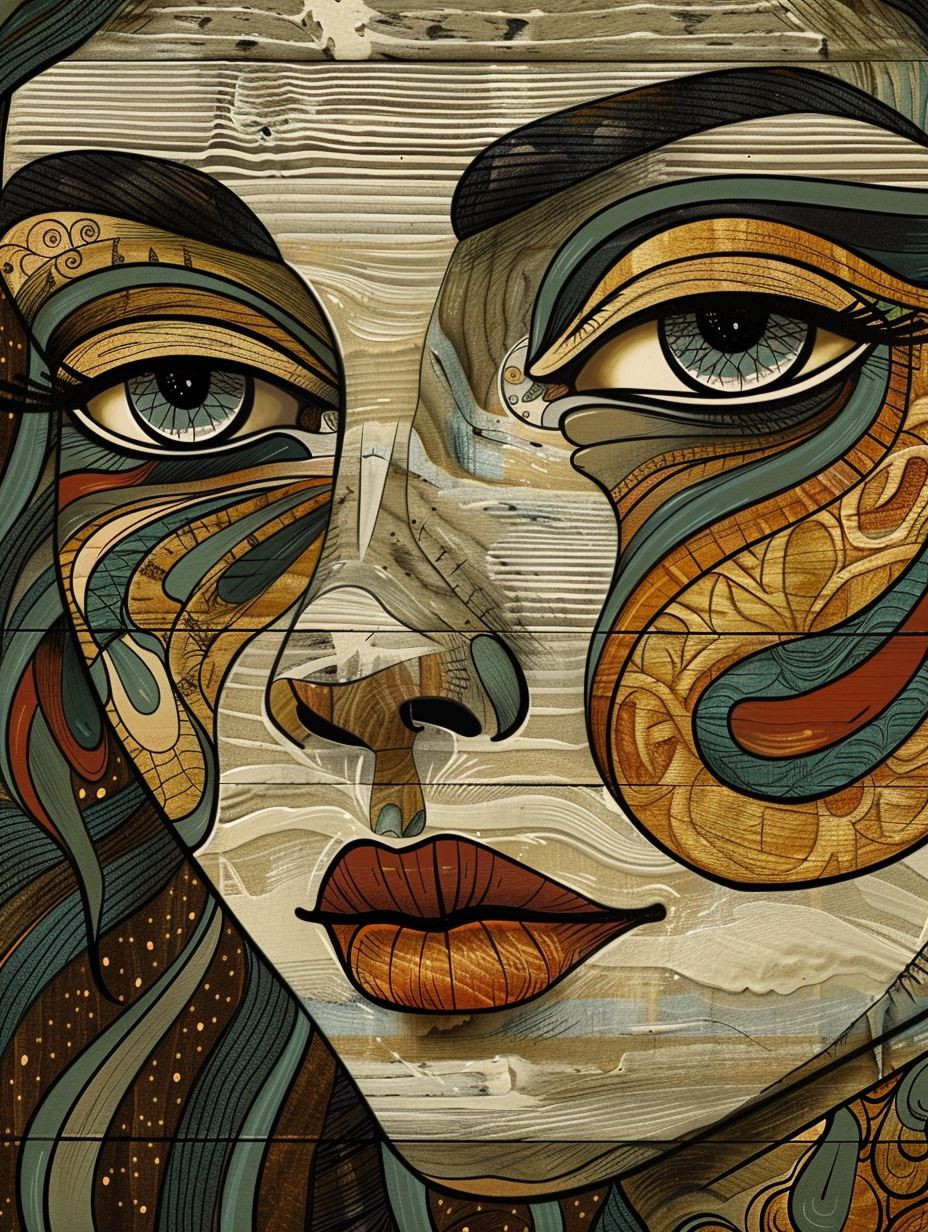 Wooden Whispers of a Woman - Image 1