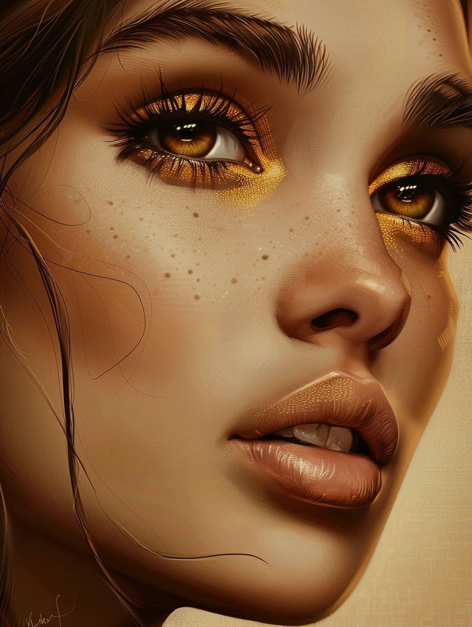Golden Gaze Elegance - Image 1
