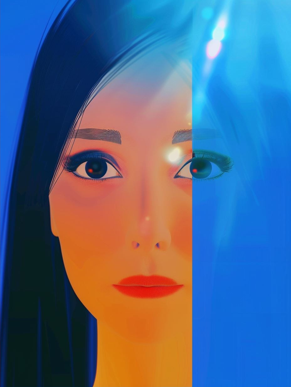 Neon Azure Dream Portraits - Image 2