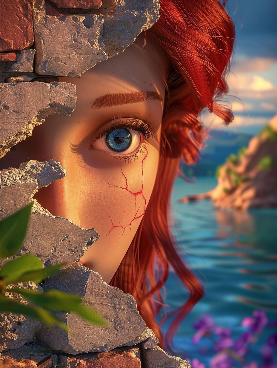 Fragmented Gaze of Red Hair - Image 1
