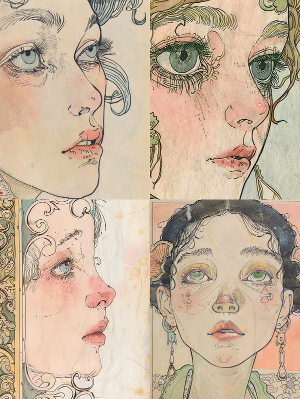 Ethereal Visions of Art Nouveau Beauty
