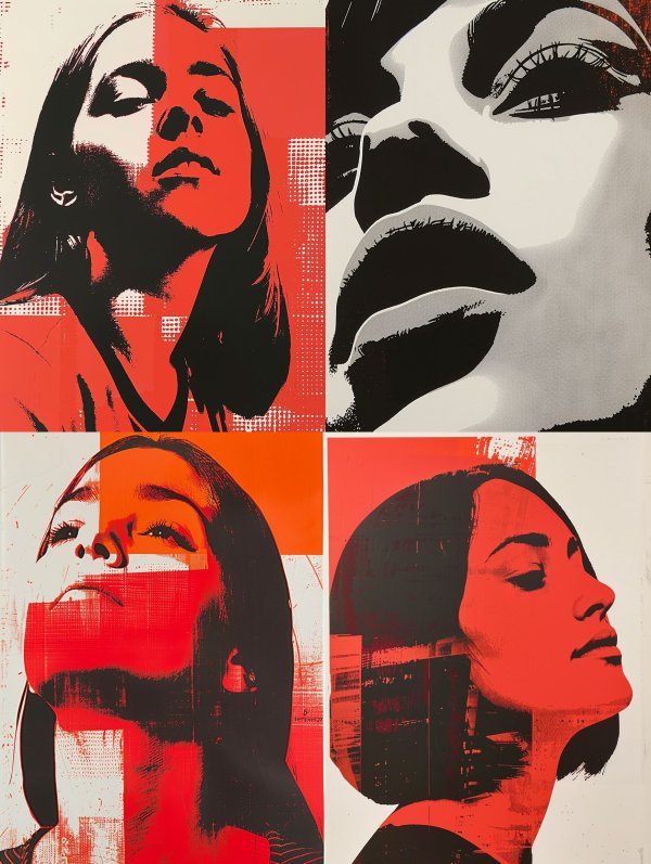 Bold Red Contrast Portrait Study