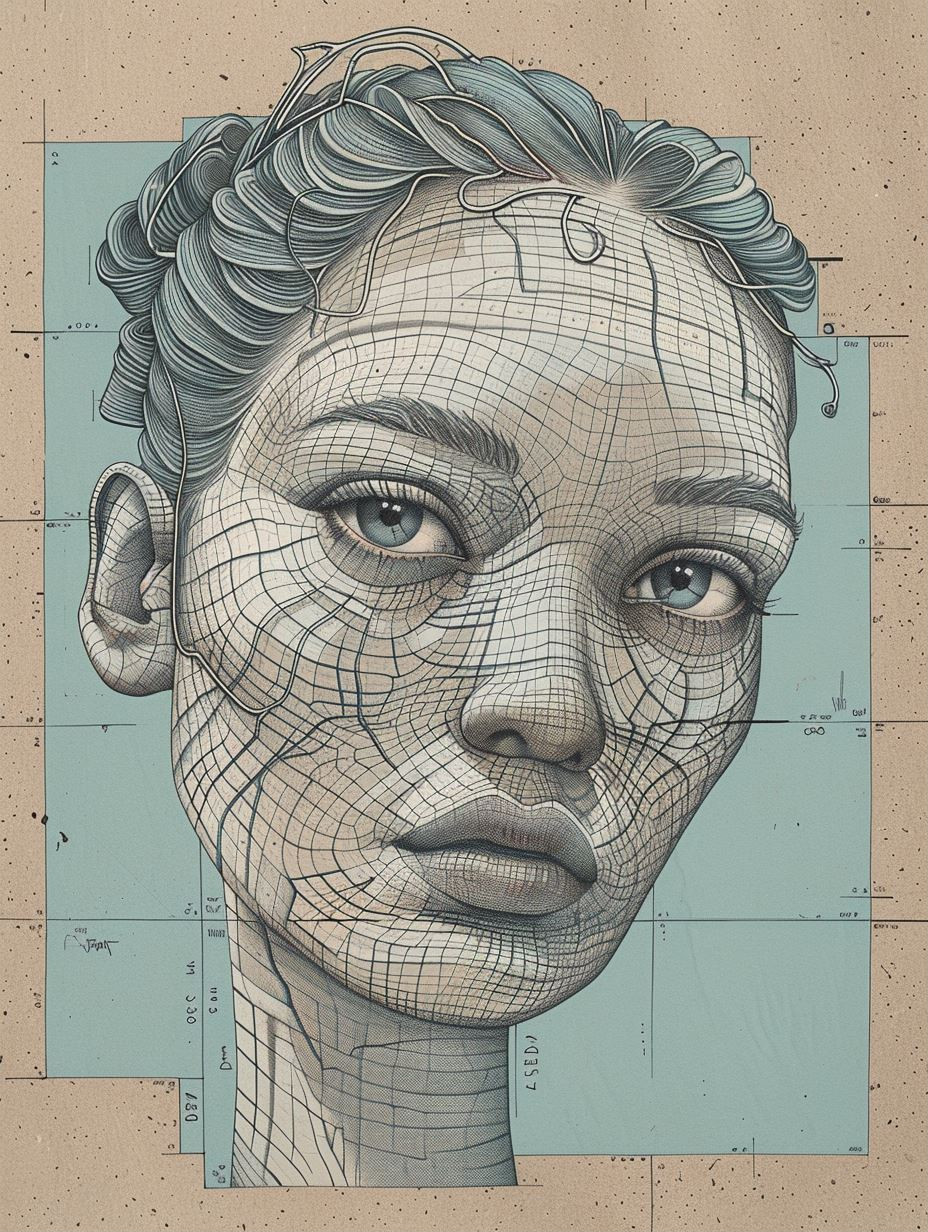 Surrealist Anatomical Portrait Studies - Image 1