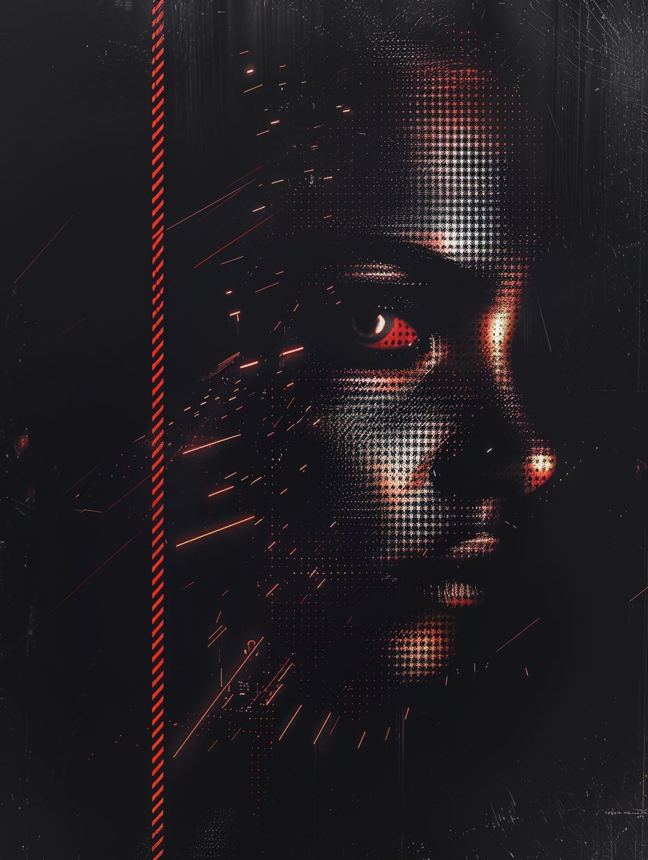 Digital Soul in Neon Grid - Image 2