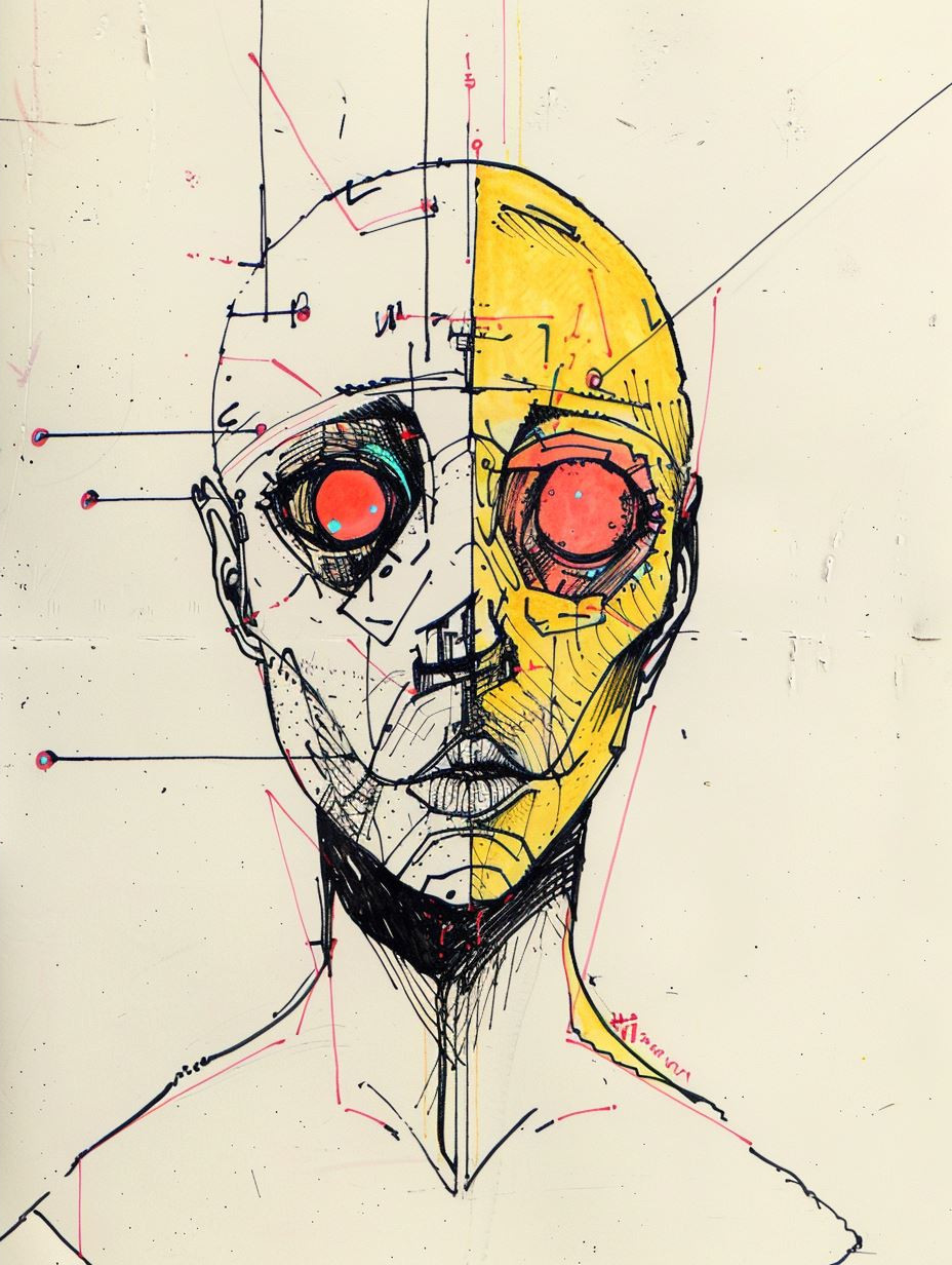 Surrealist Cyborg Sketch Studies - Image 2