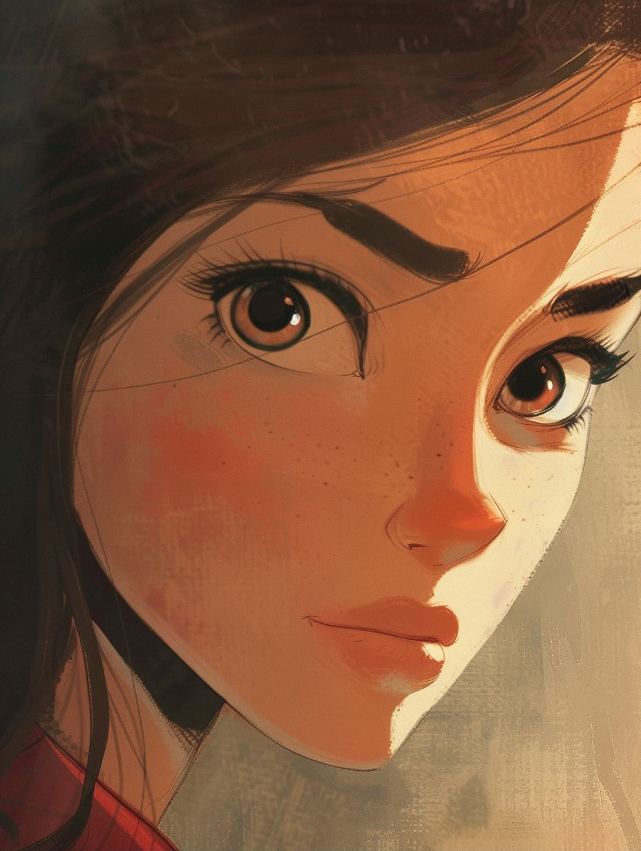 Warm Golden Hour Digital Portrait