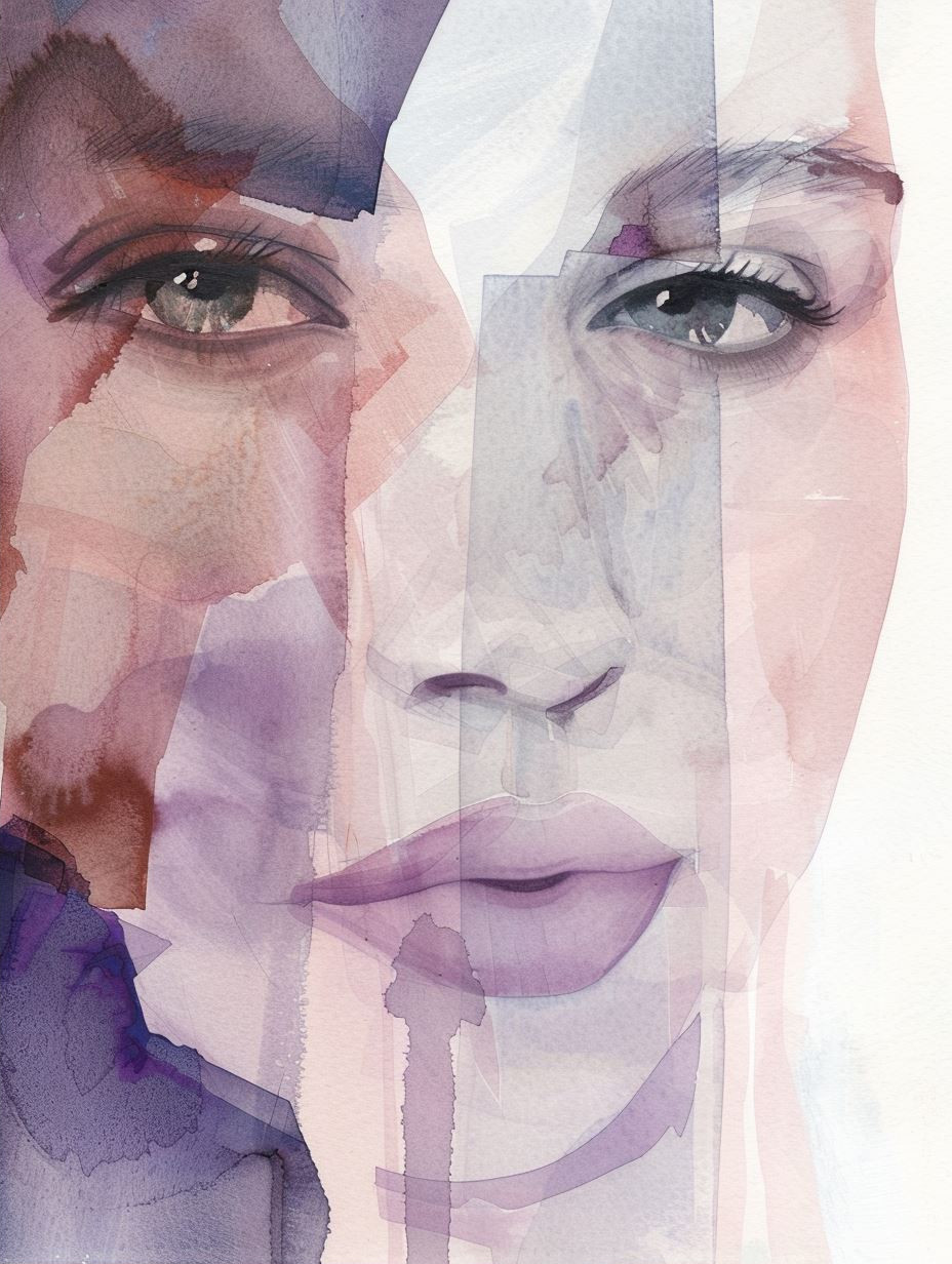 Ethereal Fragmented Watercolor Portraits - Image 2