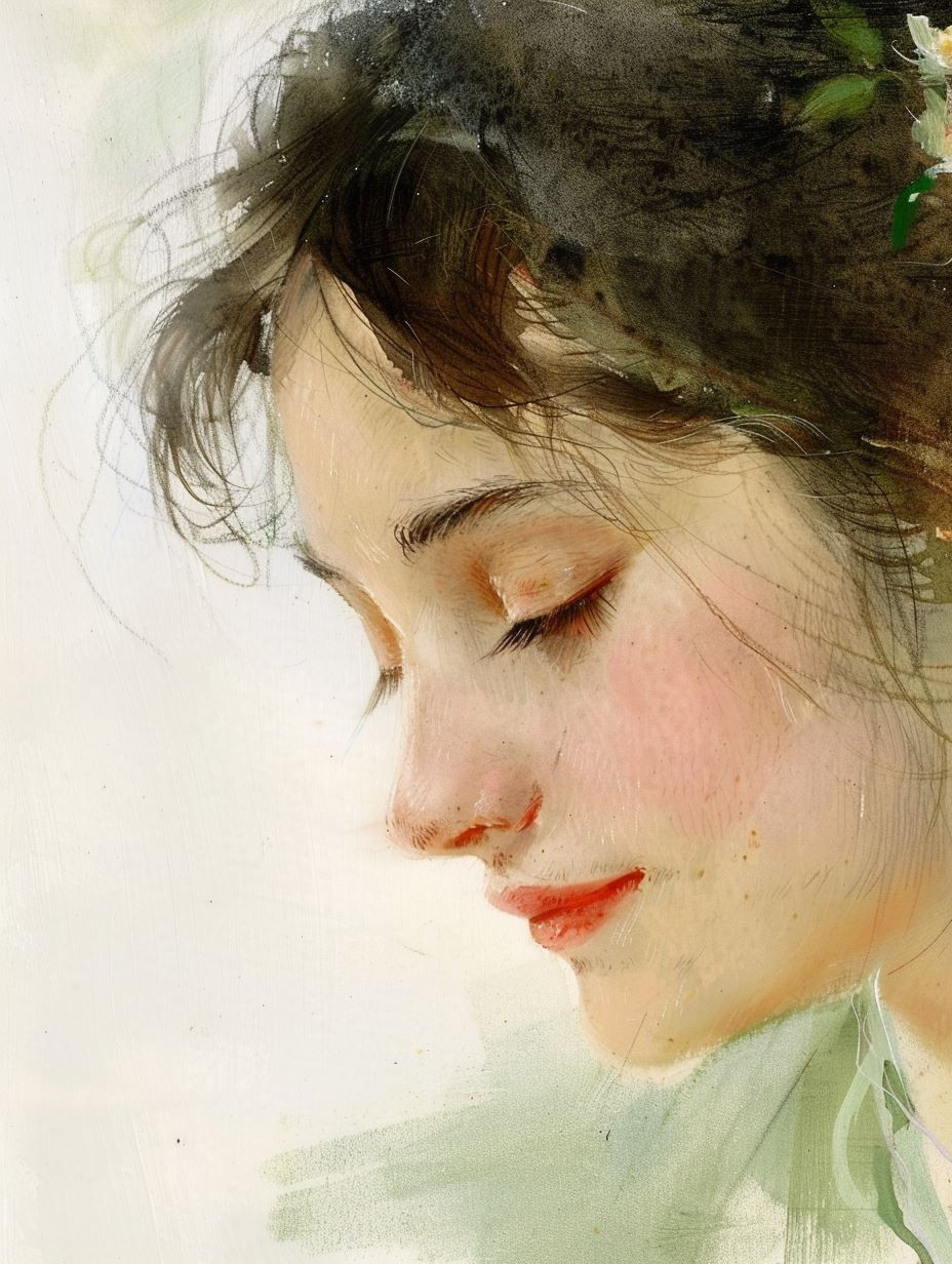 Ethereal Botanical Portrait Study - Image 2