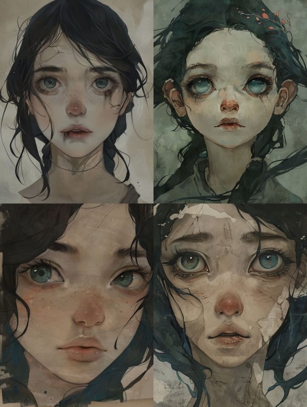 Melancholy Gaze: A Study in Sorrow