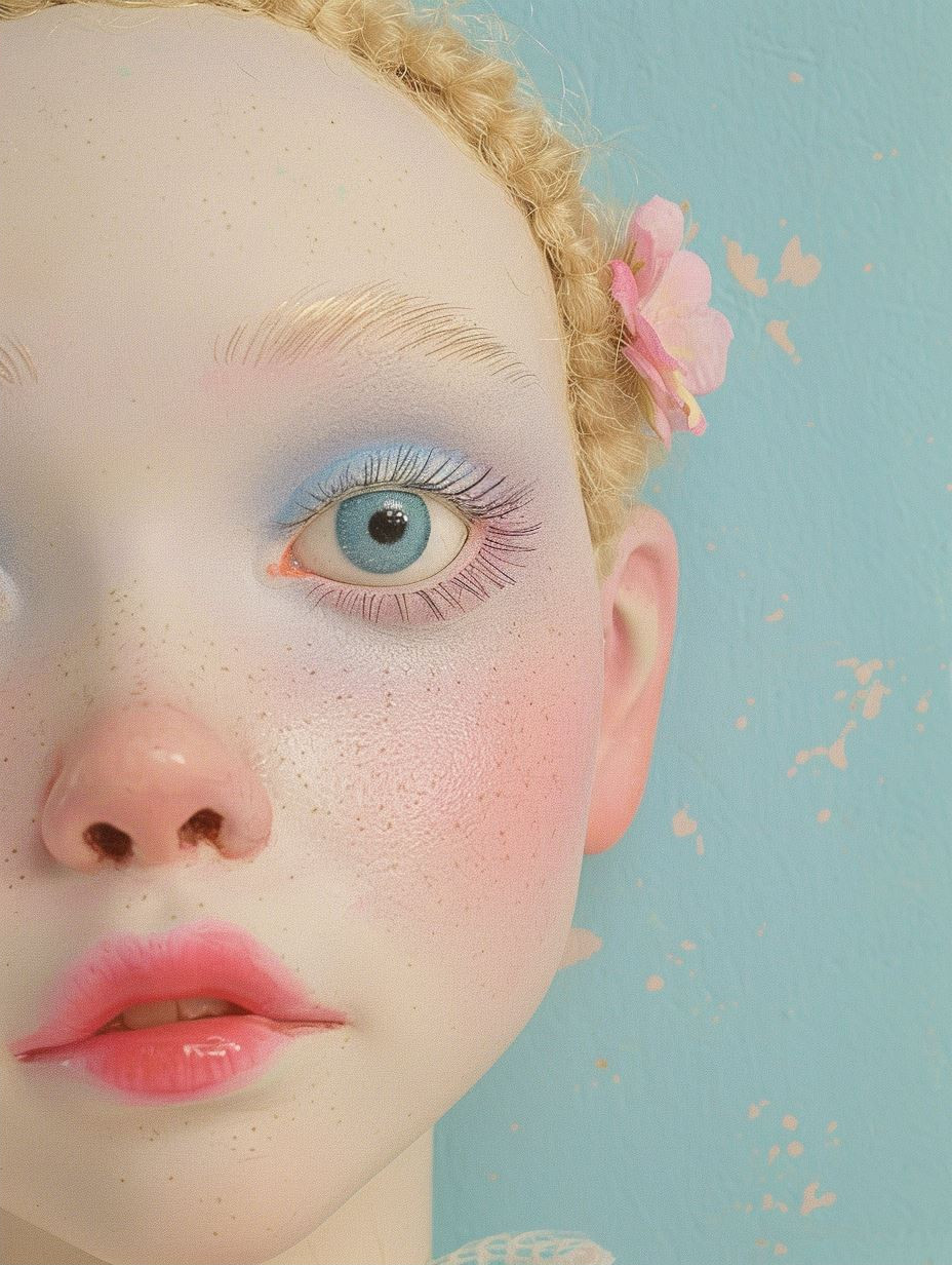 Ethereal Dreamscapes: Handcrafted Surrealist Doll Faces - Image 2