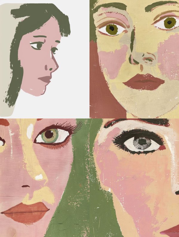 Abstract Portraits in Muted Tones
