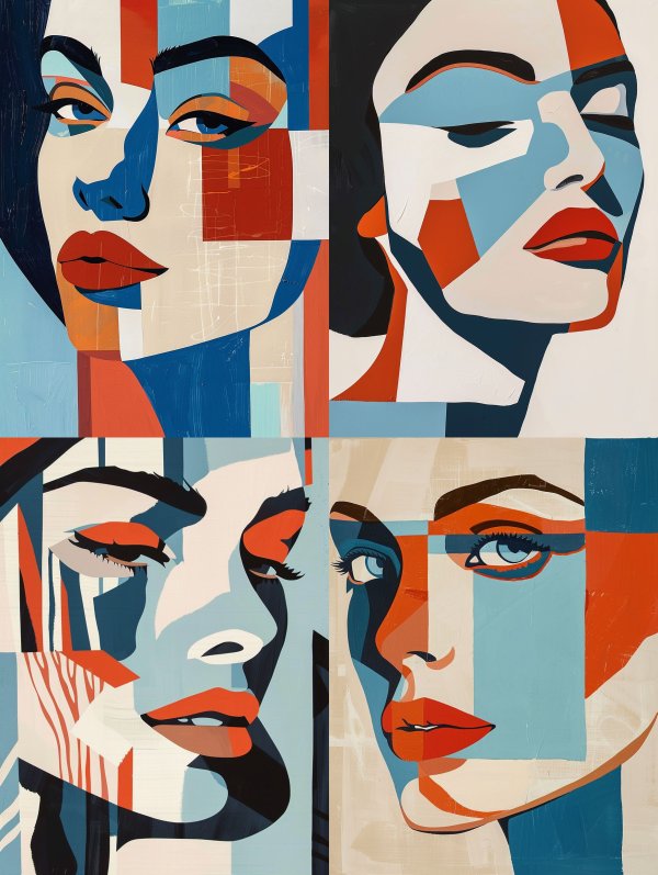 Geometric Visions of Feminine Beauty