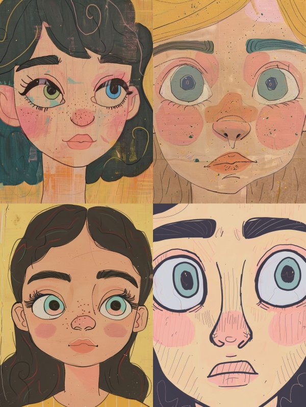 Whimsical Stylized Character Portraits