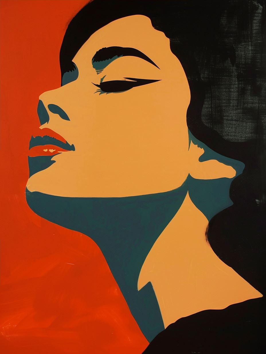 Bold Contrast Modernist Portrait - Image 4