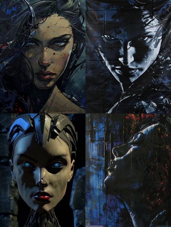 Dark Cybernetic Ethereal Portraits