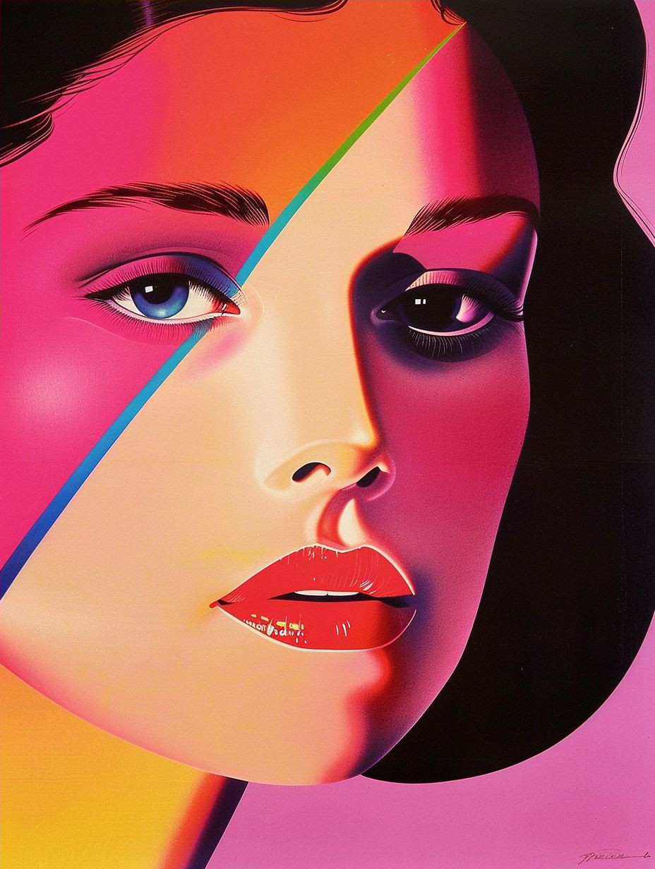 Neon Prism Portrait Collage - Image 4