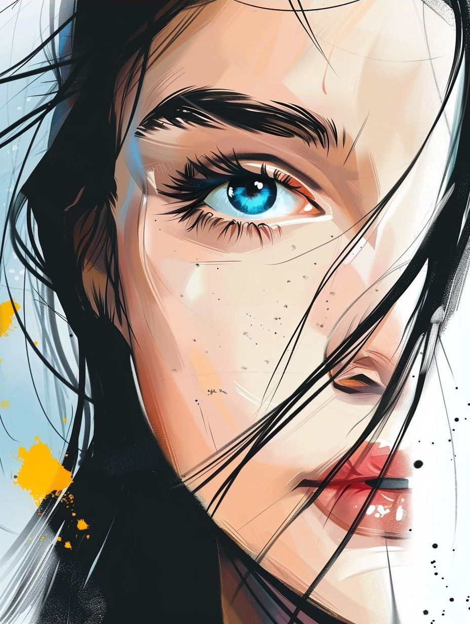 Golden Gaze Digital Portrait - Image 3