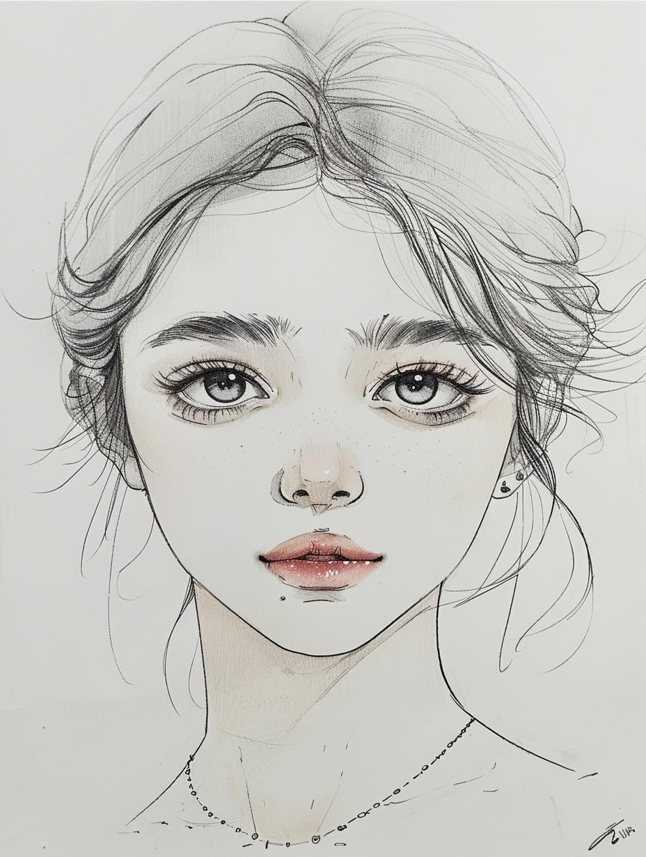 Ethereal Gaze: A Study of Feminine Grace - Image 3