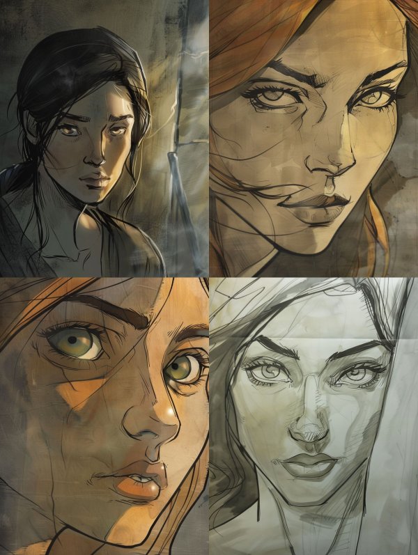 Shadowed Gaze Sketch